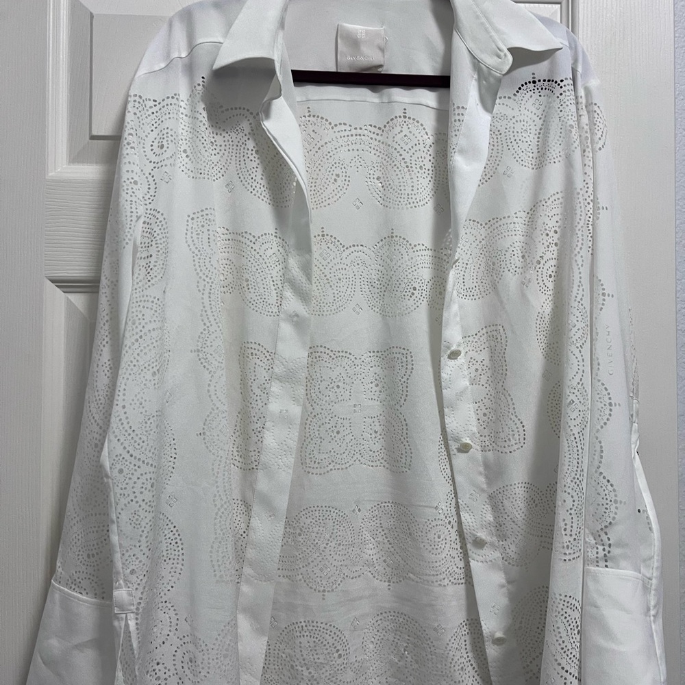 Givenchy White Button Down Shirt - image 1